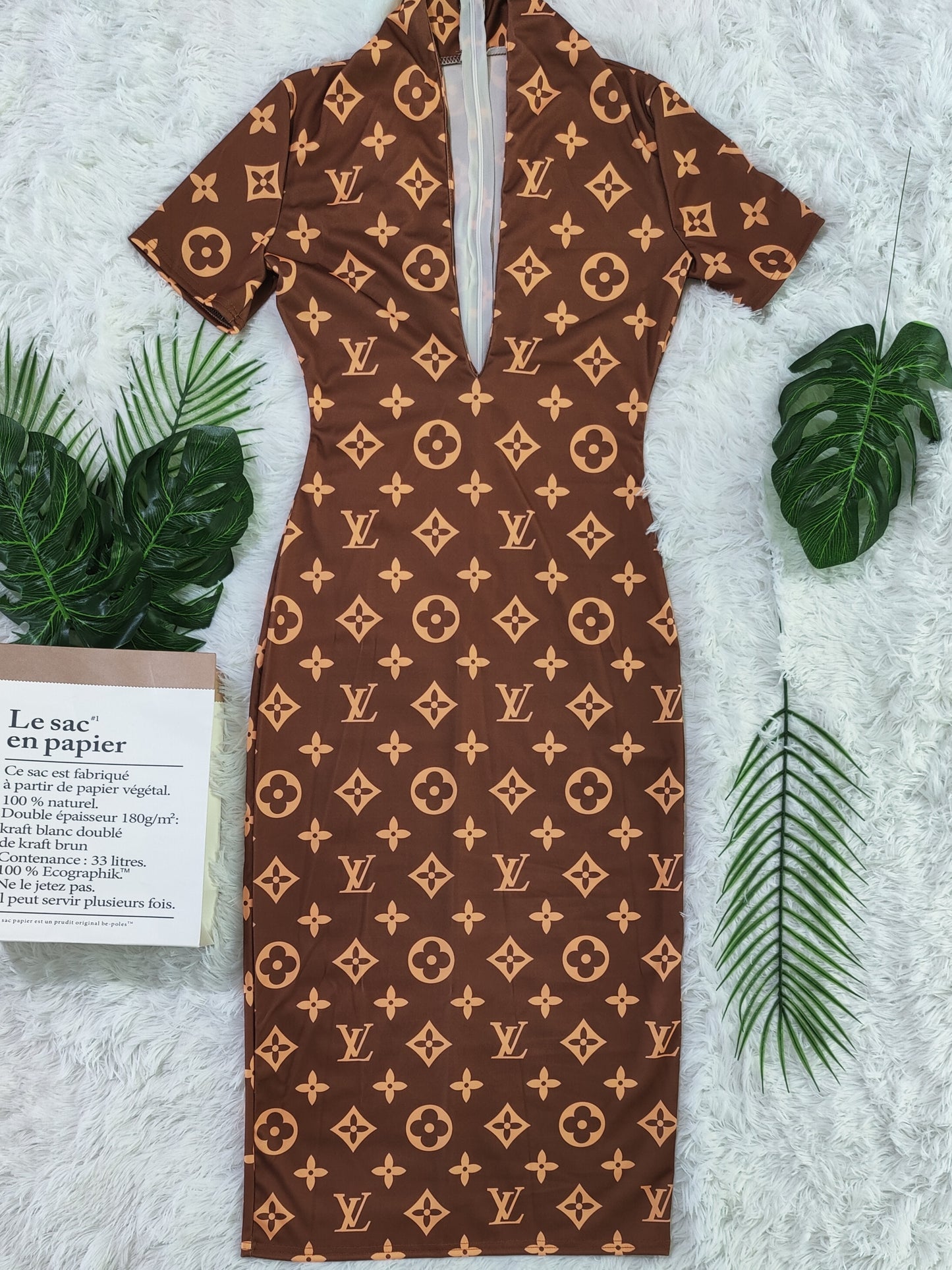 Designer Print Dress