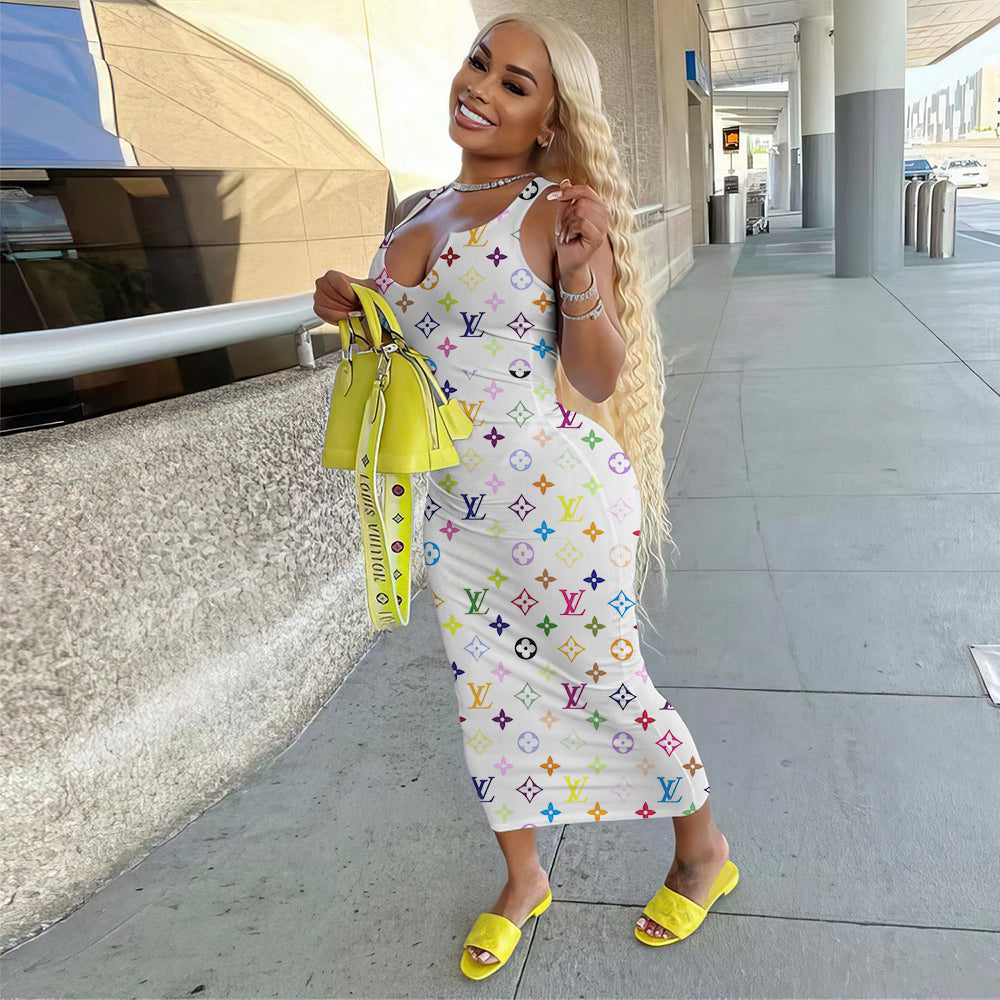 Designer Print Dress