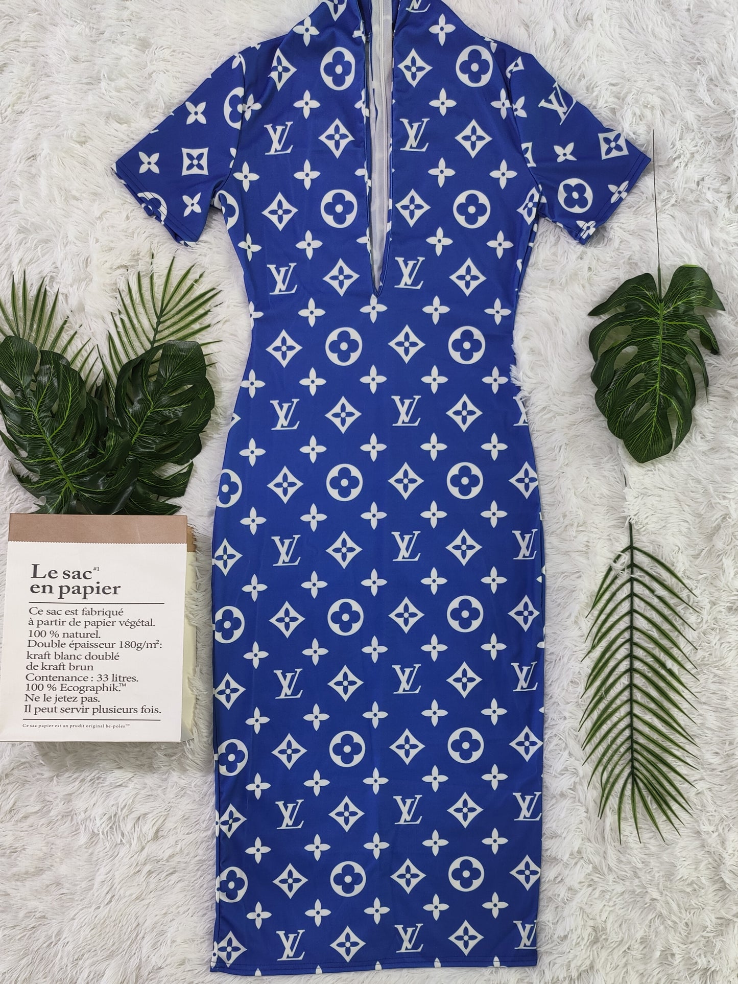 Designer Print Dress