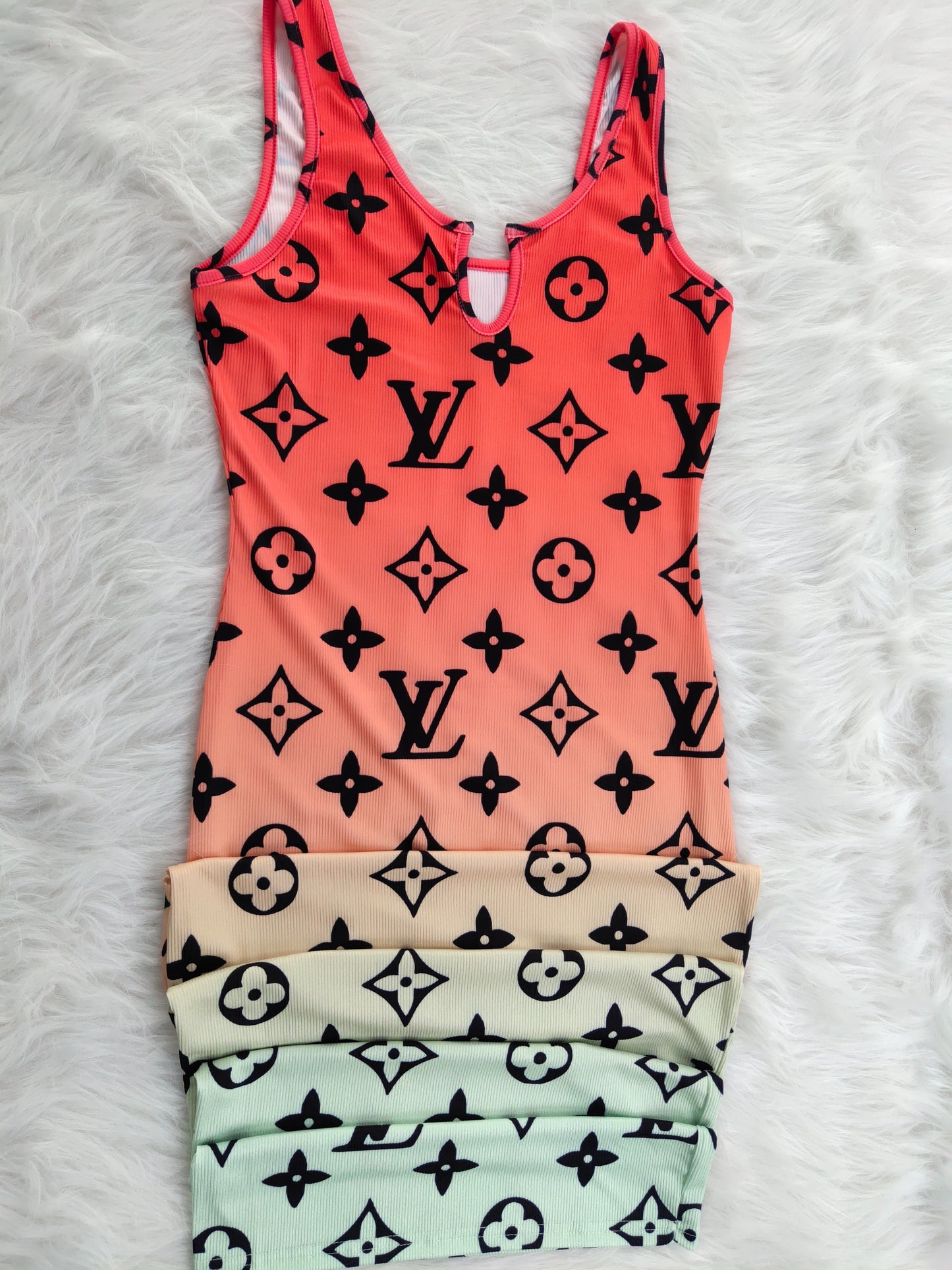 Designer Print Dress