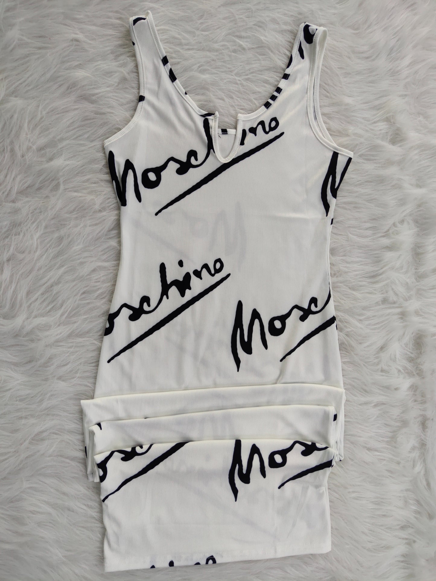 Designer Print Sleeveless Dress