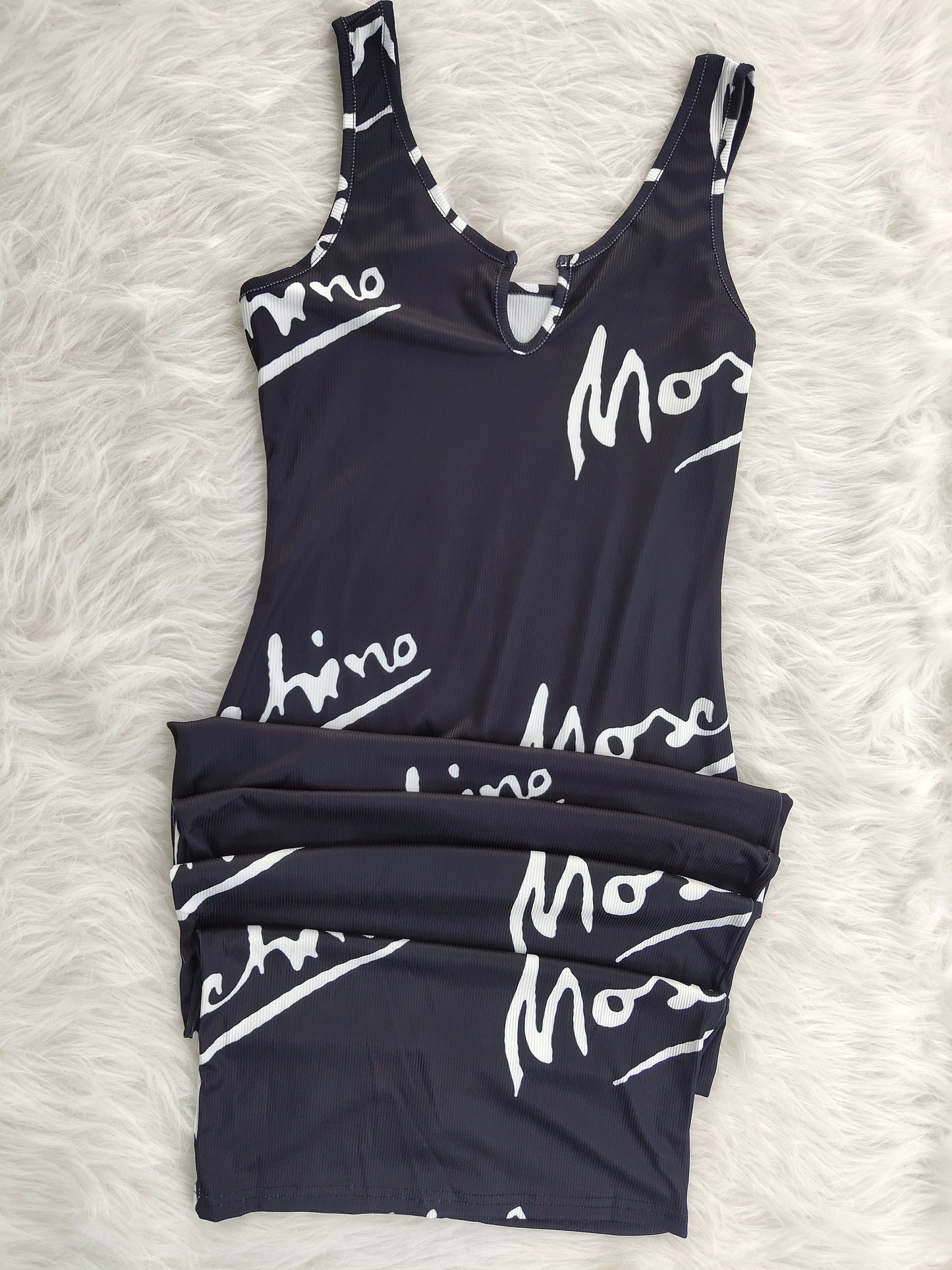 Designer Print Sleeveless Dress