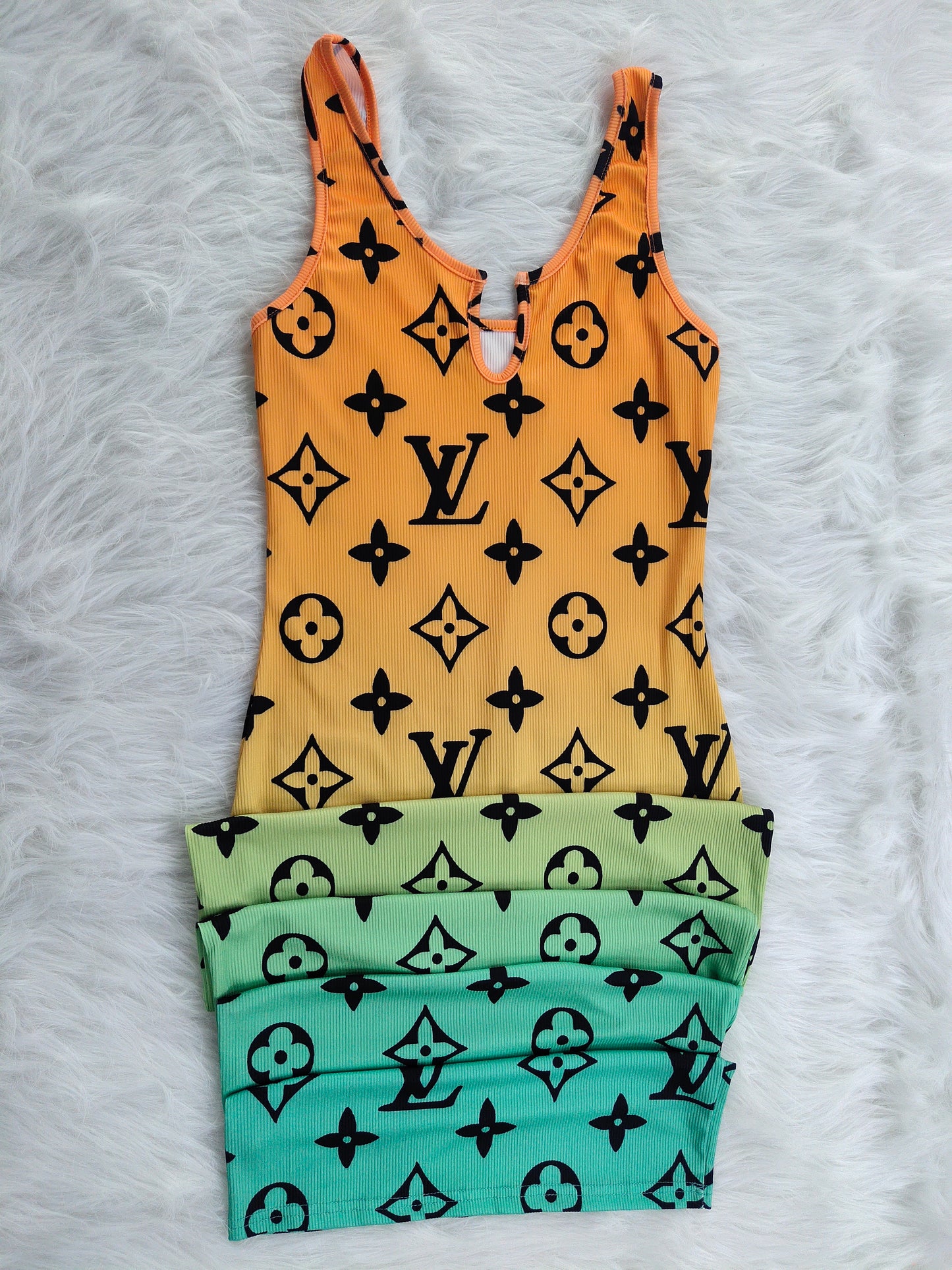 Designer Print Dress