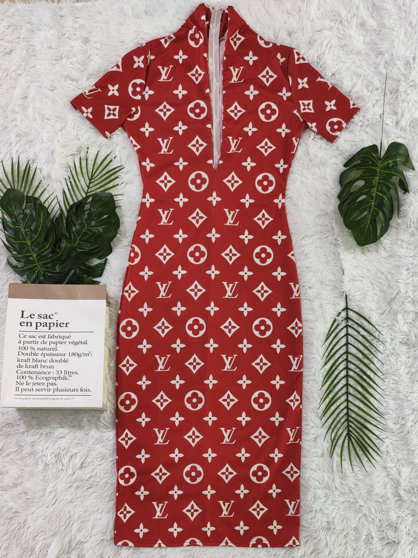 Designer Print Dress