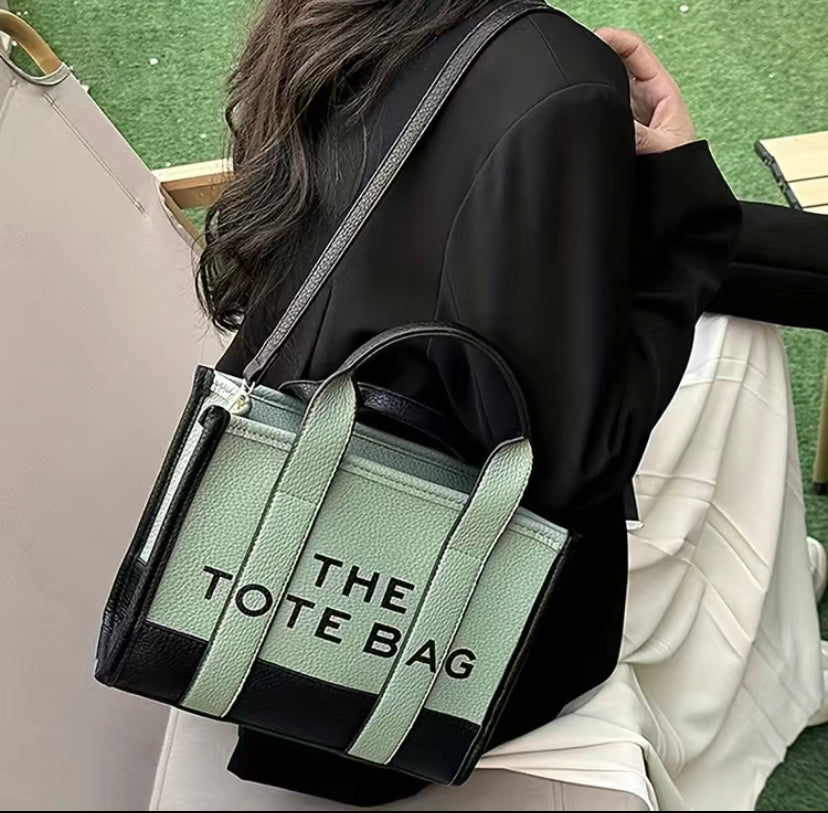 Color-block Tote bag