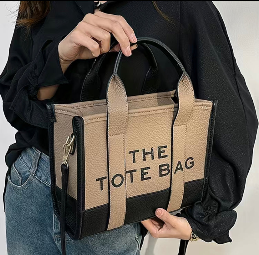 Color-block Tote bag