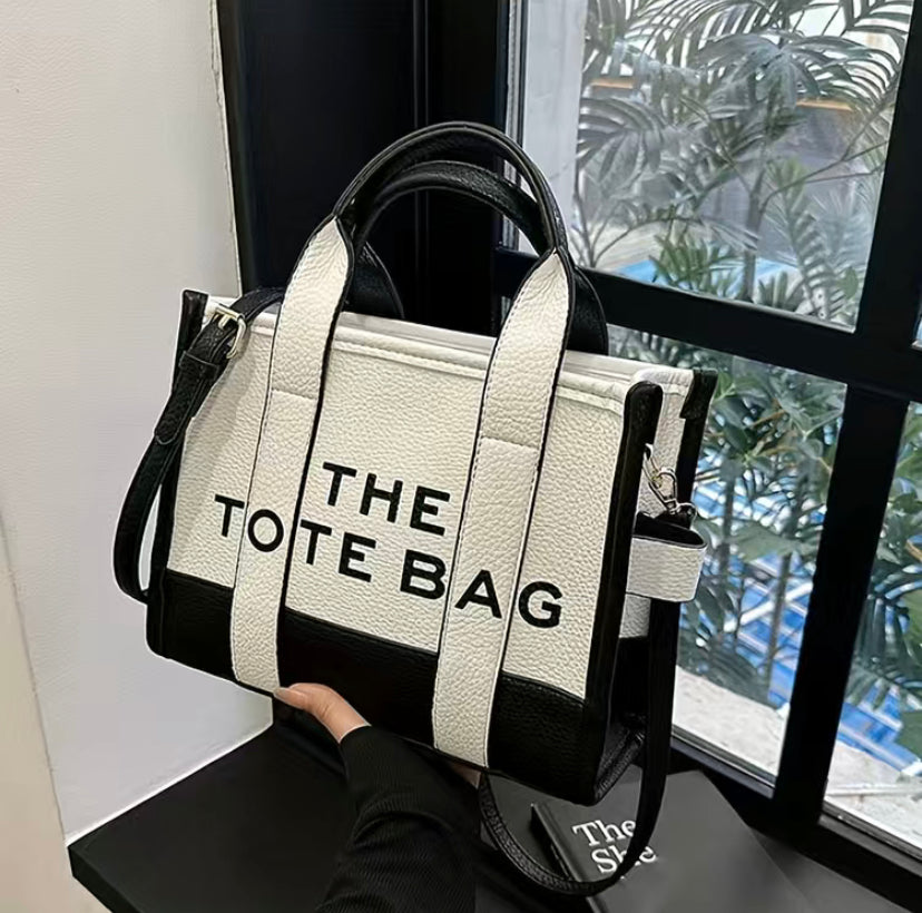Color-block Tote bag