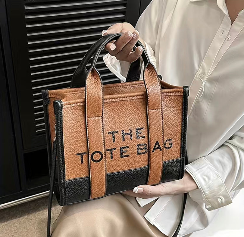 Color-block Tote bag